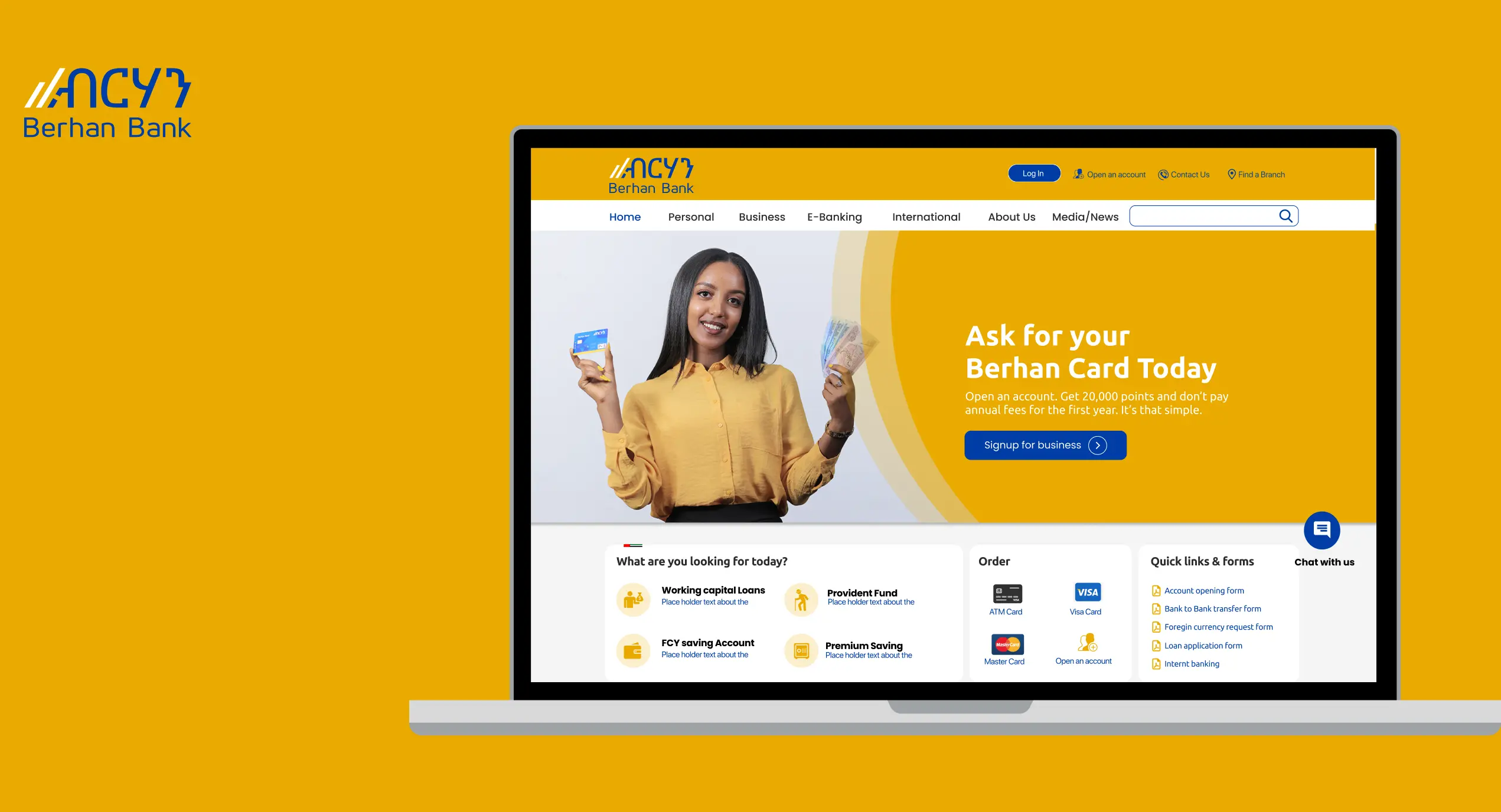 Berhan Bank– Web Portal