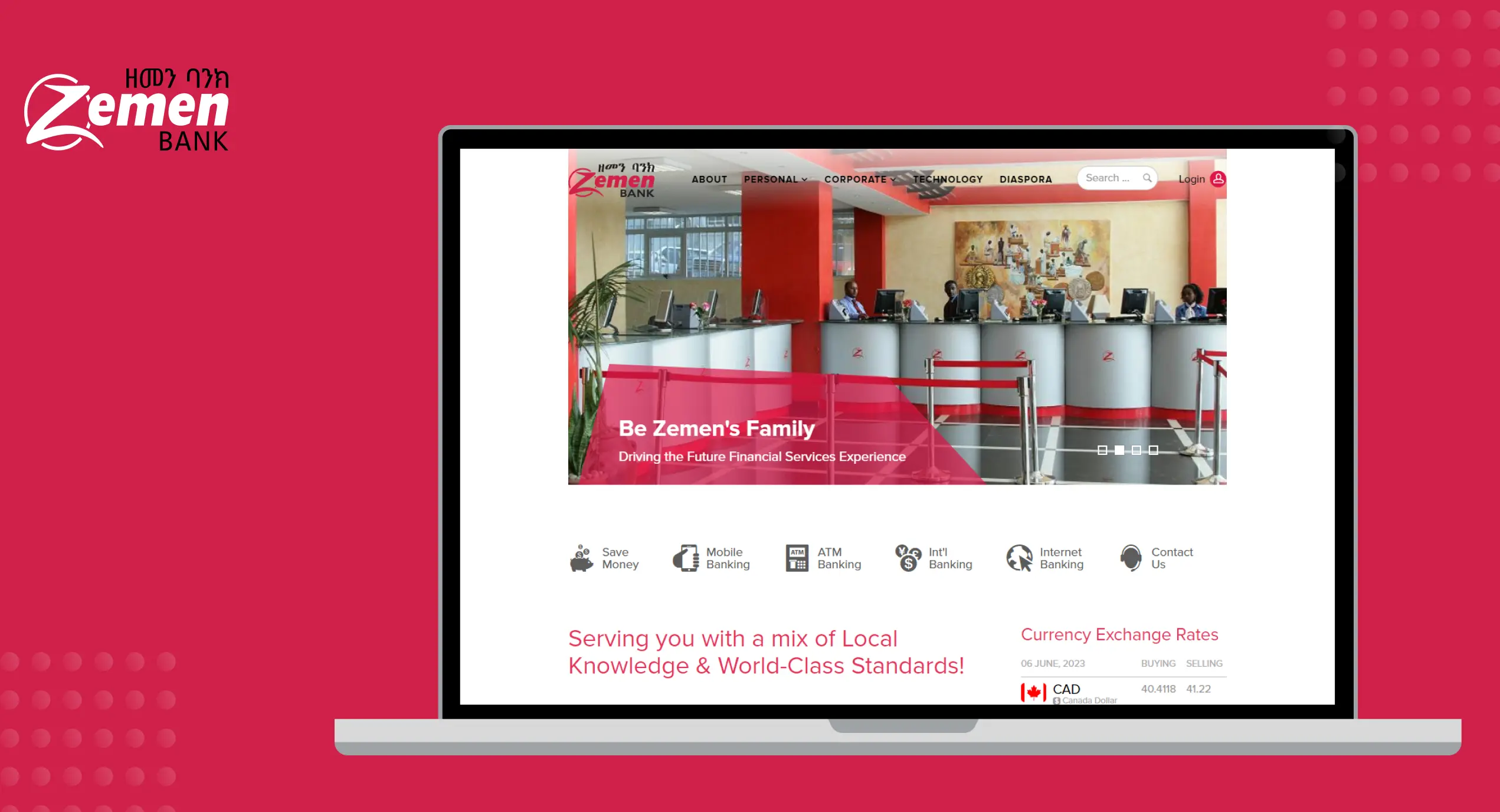 Zemen Bank Corporate Website Design