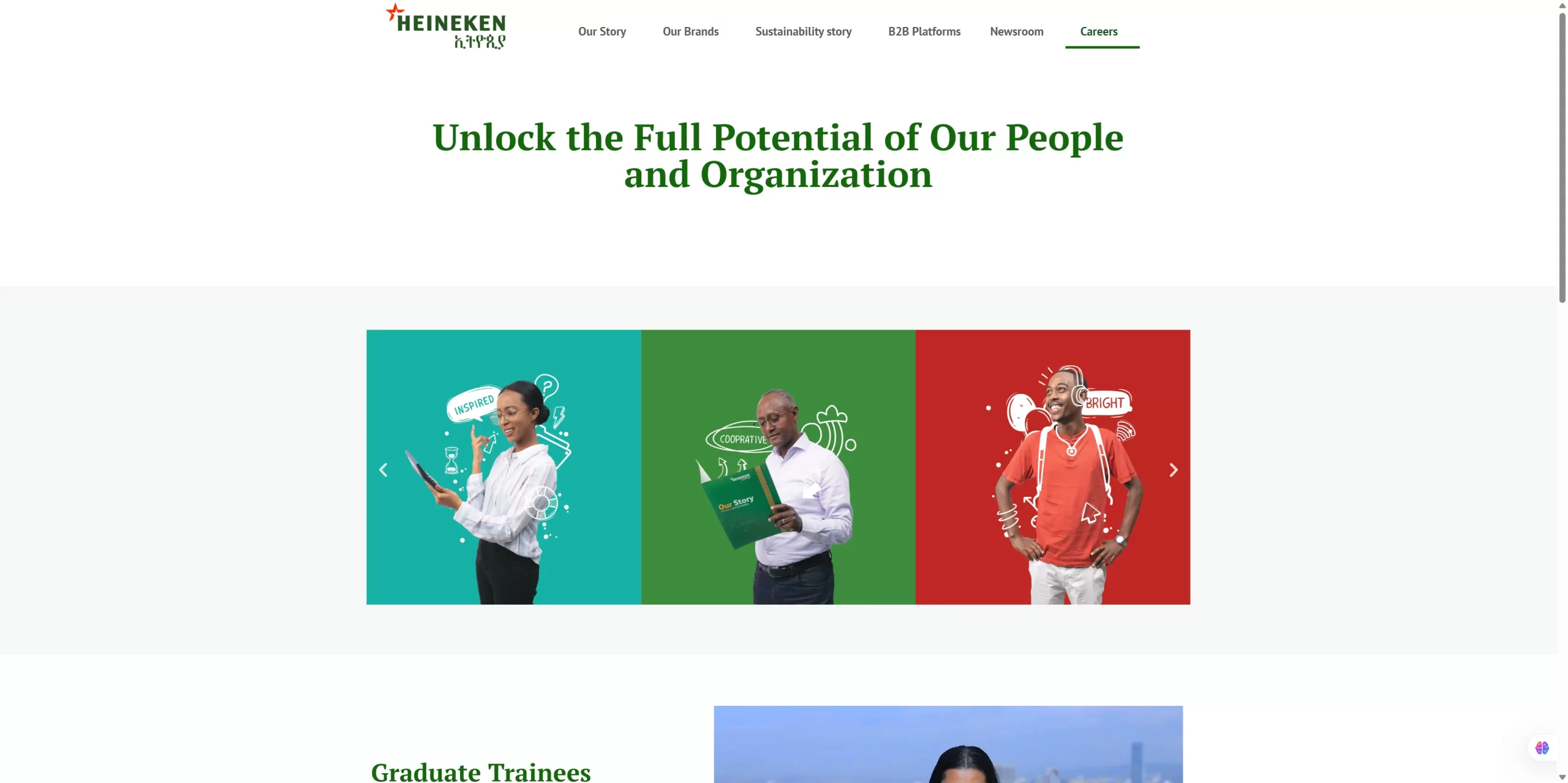 Heineken Ethiopia website design and development